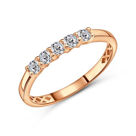 Золотое кольцо с фианитами 19450₽