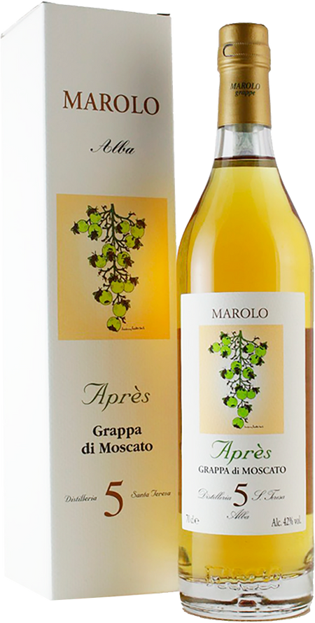 Marolo Apres 5 Grappa di Moscato (gift box)