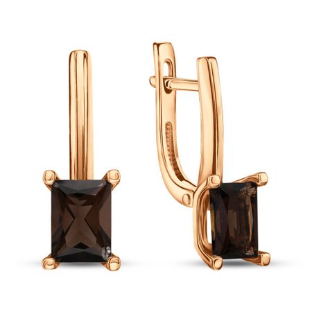 Золотые серьги с раухтопазами 57990₽