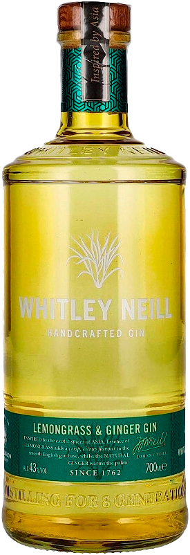 Whitley Neill Lemongrass and Ginger Handcrafted Dry Gin