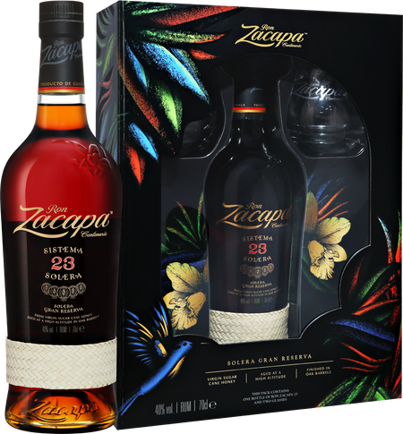 Zacapa Centenario Solera Gran Reserva 23 y.o. (gift box with 2 glasses)