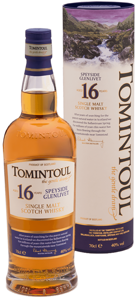 Tomintoul Speyside Glenlivet Single Malt Scotch Whisky 16 YO (gift box)