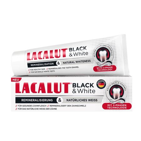 Лакалют паста зубная блек энд вайт 75мл 406₽