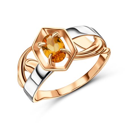 Золотое кольцо с цитрином 26990₽