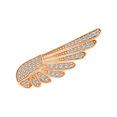 Золотая брошь с фианитами 33520₽