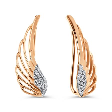 Золотые серьги с фианитами 39600₽