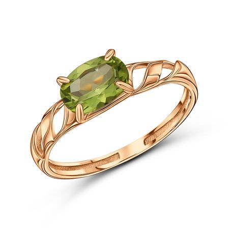 Золотое кольцо с хризолитом 19990₽