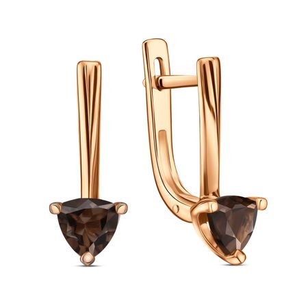 Золотые серьги с раухтопазами 45990₽