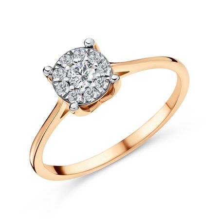 Золотое кольцо с бриллиантами и родированием 69990₽