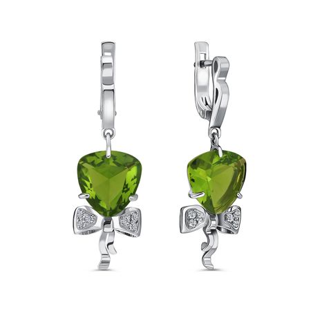 Серебряные серьги с ювелирным стеклом 7330₽