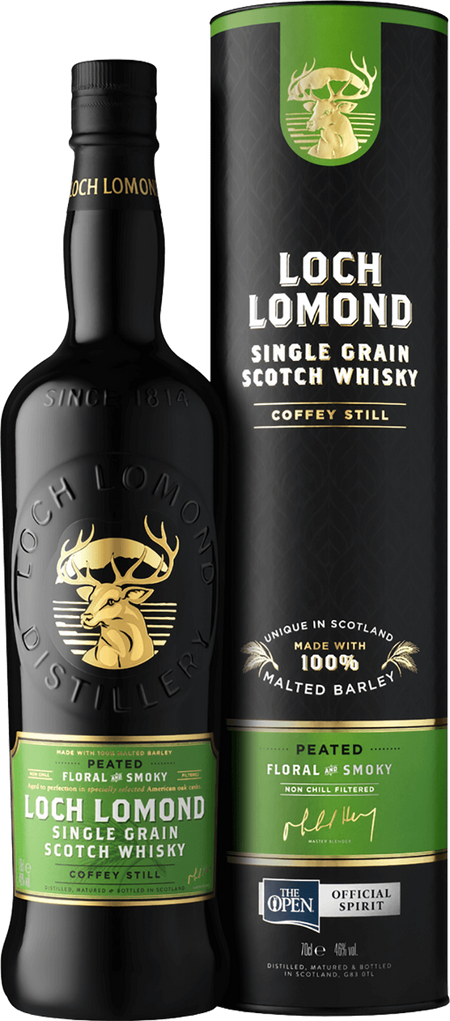 Loch Lomond Single Grain Peated Scotch Whisky (gift box)