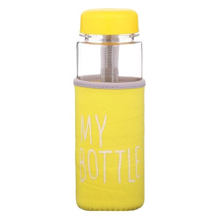 Бутылка для воды, 500 мл, My bottle, 19.5 х 6 см, чехол в комплекте, желтая