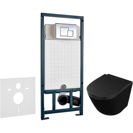 Комплект унитаза Owl 1975 Vind Cirkel-H OWLT190305 с сиденьем Микролифт и инсталляцией WeltWasser WW Marberg 507 1000000594910000005953 с клавишей смыва Хром глянцевый 25531₽