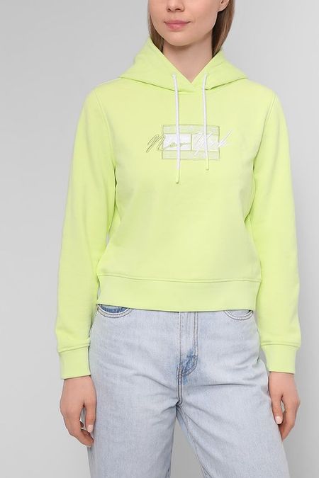 Укороченное худи с вышитым логотипом Tommy Jeans 11150₽