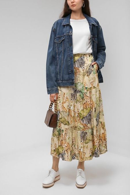 Юбка из вискозы с принтом Paola Ray 3412₽