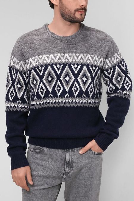 Шерстяной джемпер с рисунком Cap Horn 1657₽