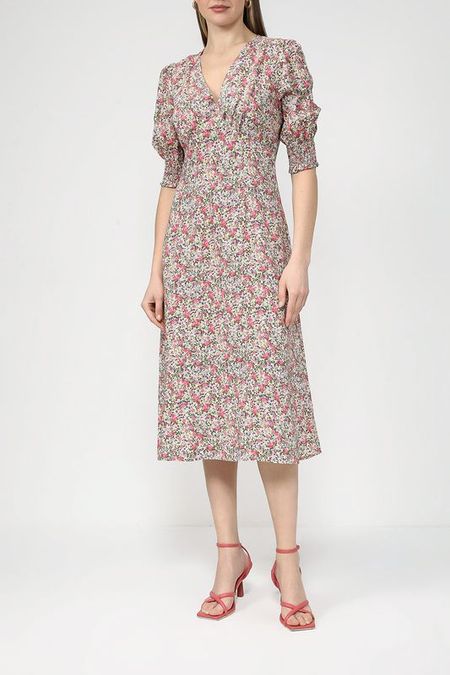 Платье миди с V-вырезом и принтом BELUCCI 2730₽