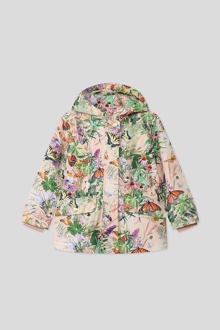 Куртка утепленная с капюшоном с цветочным принтом Molo 10340₽