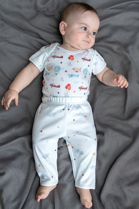 Брюки хлопковые с принтом Aspaya