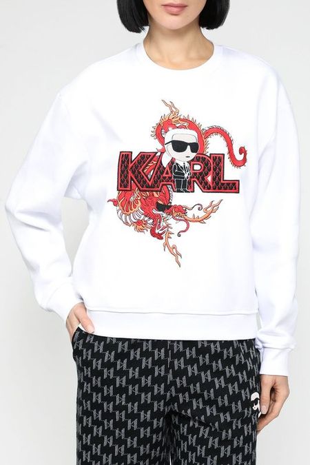Свитшот с принтом Год Дракона KIkonik Karl Lagerfeld 13640₽