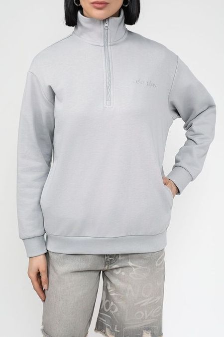 Толстовка хлопковая с воротником на молнии COLORPLAY 1725₽