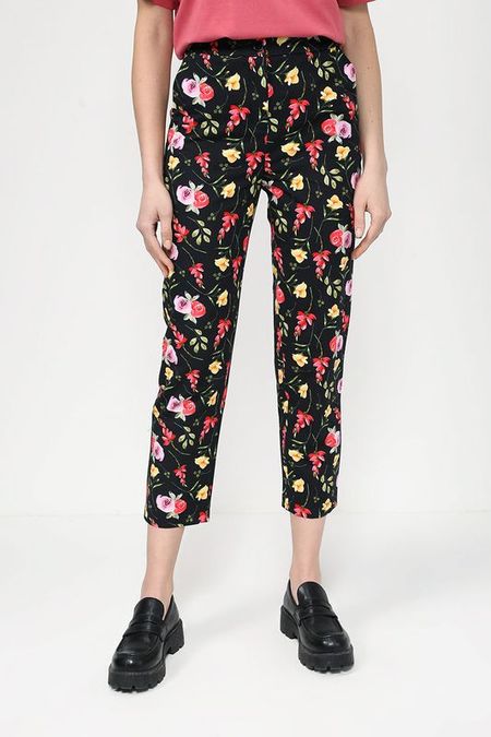 Брюки укороченные с цветочным принтом BELUCCI 3592₽