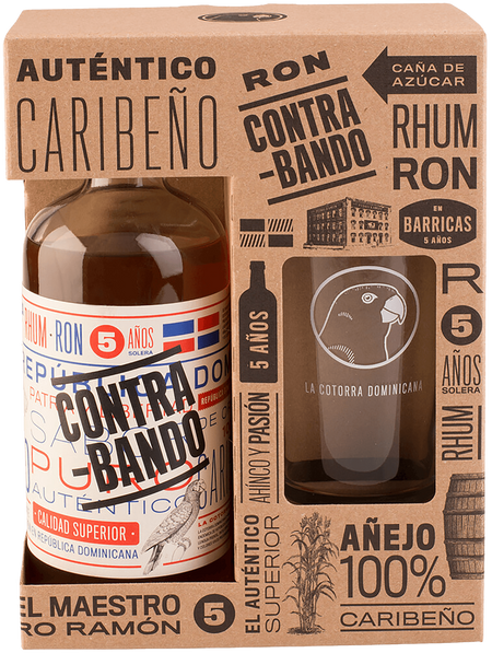 Contrabando 5 y.o. (gift box with a glass)