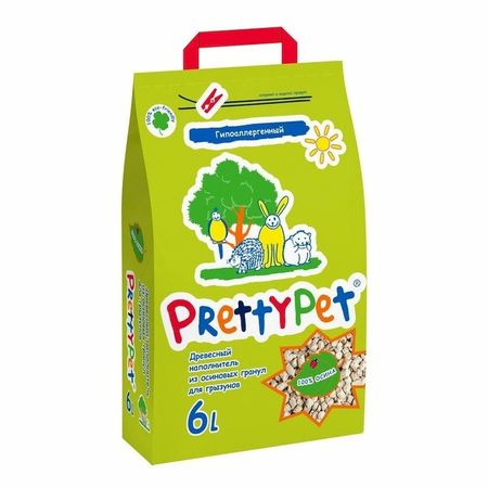 PrettyCat наполнитель для грызунов и птиц осиновый - 6 л 162₽