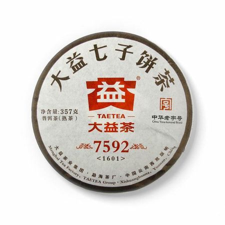 2016 год TAETEA Пуэр 7592 Шу Пуэр пакетик 1601 Дайи Спелый чай Пуэр 357г