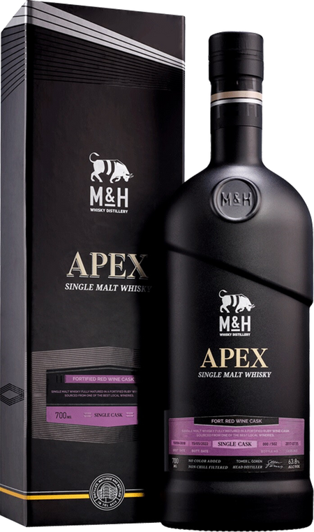 MandH Apex Fort Red Wine Cask Single Malt Whiskey (gift box)