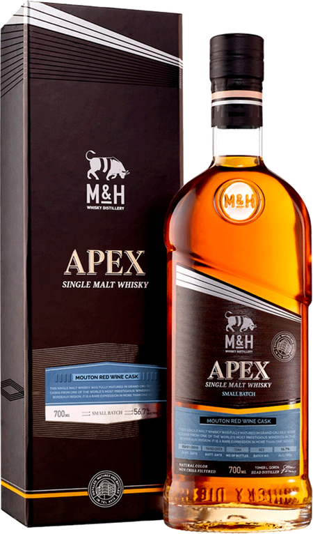 MandH Apex Mouton Red Wine Cask Single Malt Whiskey (gift box)