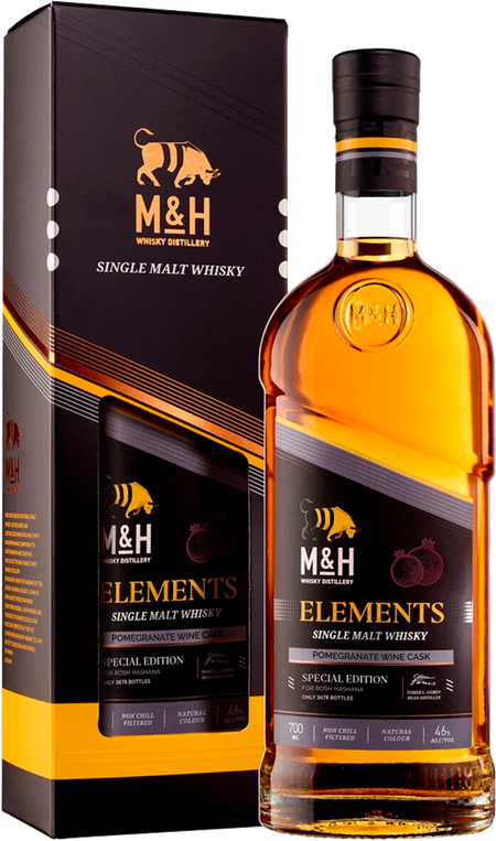 MandH Elements Pomegranate Wine Cask Single Malt Whiskey (gift box)