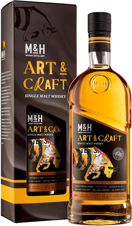 MandH Art and Craft Doppelbock Beer Casks Single Malt Whiskey (gift box)