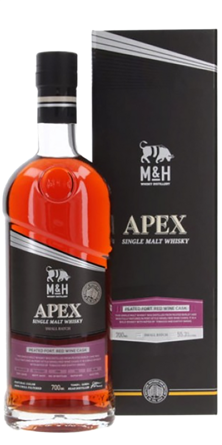 MandH Apex Peated Fortified Red Wine Cask Single Malt Whiskey (gift box)