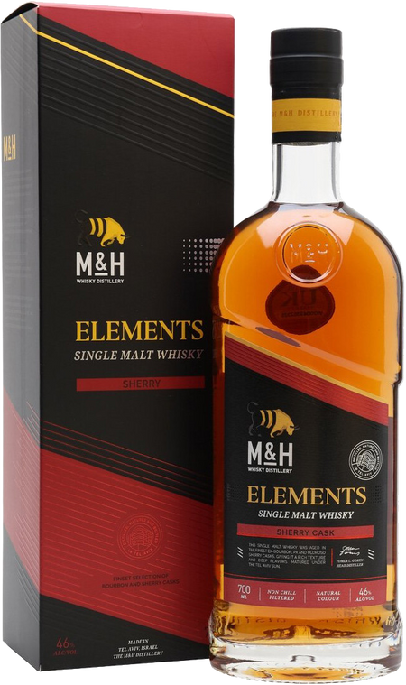 MandH Elements Sherry Single Malt Whiskey (gift box)