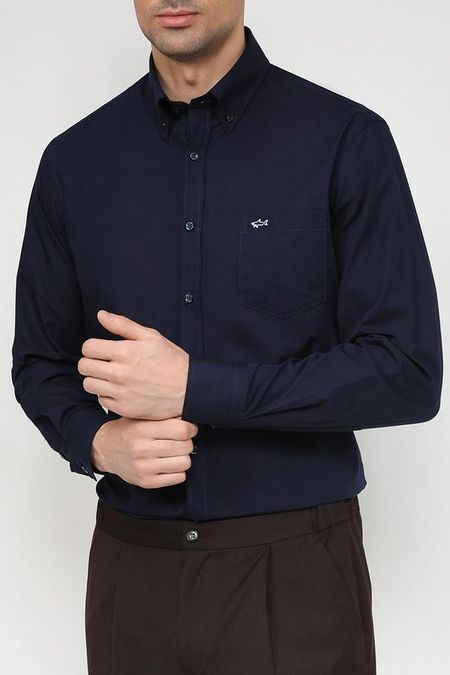 Хлопковая рубашка с воротником на пуговицах Paul  & Shark