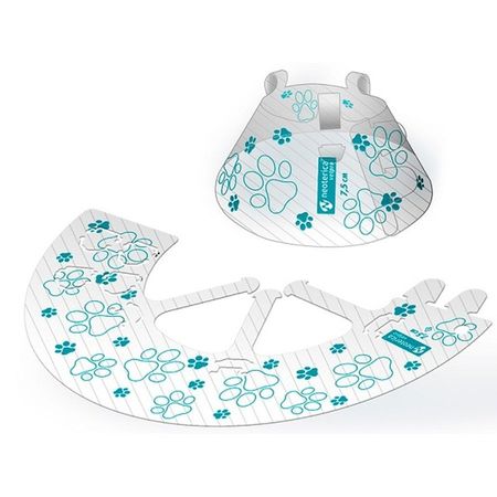 Neoterica Vetpro воротник для кошек и собак, защитный, реабилитационный, пластиковый с фиксатором Click, 7,5 см