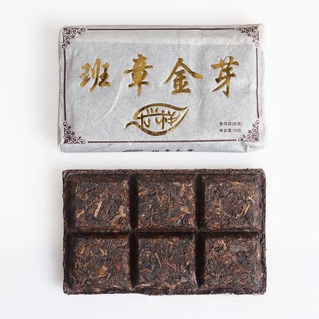 50 г Юньнаньский чай Пуэр LeXingXiang Banzhang Golden Bud Brick Aged Palace Ripe Tea