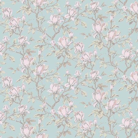 Обои Milassa Status IV MR1 006 Флизелин 11005 ГолубойРозовый Цветы 6765₽