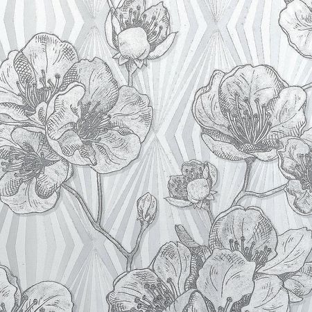 Обои Solo Anemone 168544-21 Винил на флизелине 1061005 БелыйСерый ГеометрияЦветы 3200₽