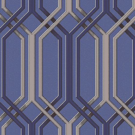 Обои LOYMINA Clair CLR3 021 Винил на флизелине 11005 СинийСеребряный Геометрия 12530₽