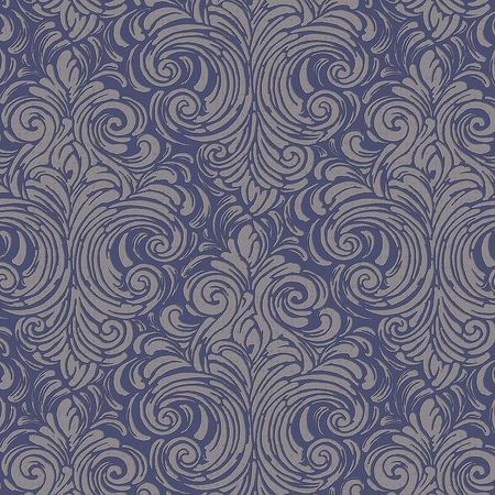 Обои LOYMINA Clair CLR5 021 Винил на флизелине 11005 СинийСеребристый Дамаск 11165₽