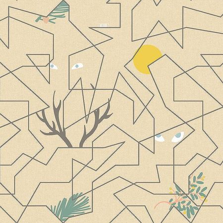 Обои LOYMINA Origins ALS4 002 Винил на флизелине 11005 БежевыйЧерный ГеометрияАбстракция 16235₽