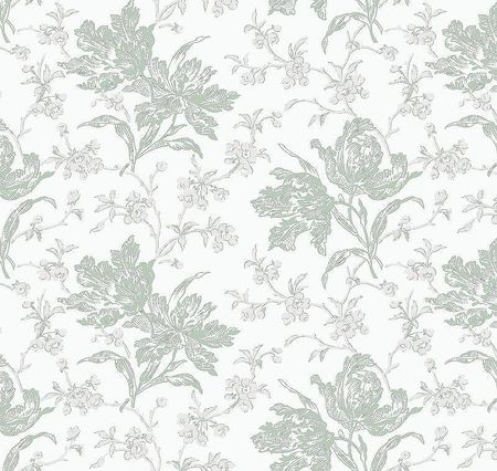 Обои Milassa Classic LS2 0051 Флизелин 11005 ЗеленыйБелый Цветы 6160₽