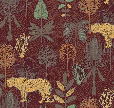 Обои детские Milassa Bon Voyage D1 020 Флизелин (1*10,05) Красный/Фиолетовый, Животные