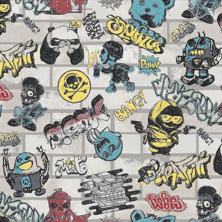 Обои детские Milassa Twins Twins7 011 Флизелин 11005 Серый Мультимедия 6160₽