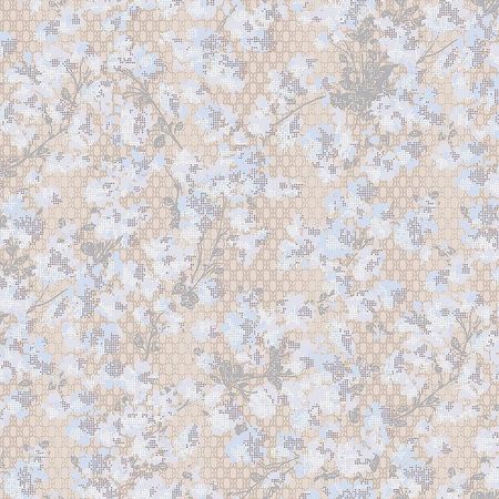 Обои Milassa Modern M2 011 Флизелин 11005 БежевыйГолубой Цветы 6160₽