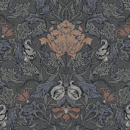 Обои LOYMINA British Style Garden BRIT11 0051 Винил на флизелине 11005 СерыйСиний Листья 10890₽