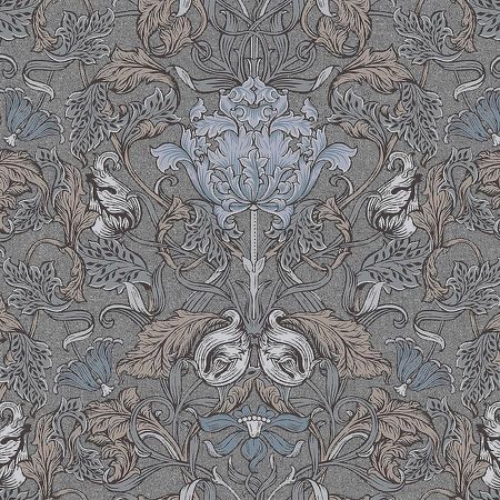 Обои LOYMINA British Style Garden BRIT11 008 Винил на флизелине 11005 СерыйБежевый Листья 10890₽