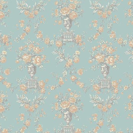 Обои LOYMINA La Belle Epoque BQ2 006 Винил на флизелине 11005 БирюзовыйГолубойБежевый ЦветыДамаск 10990₽